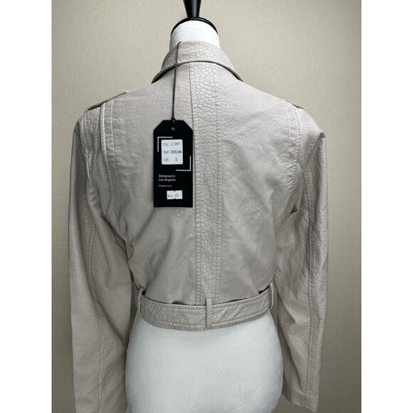 LA Coalition Vegan Leather Biker Style Jacket size S New With Tags - Picture 9 of 16